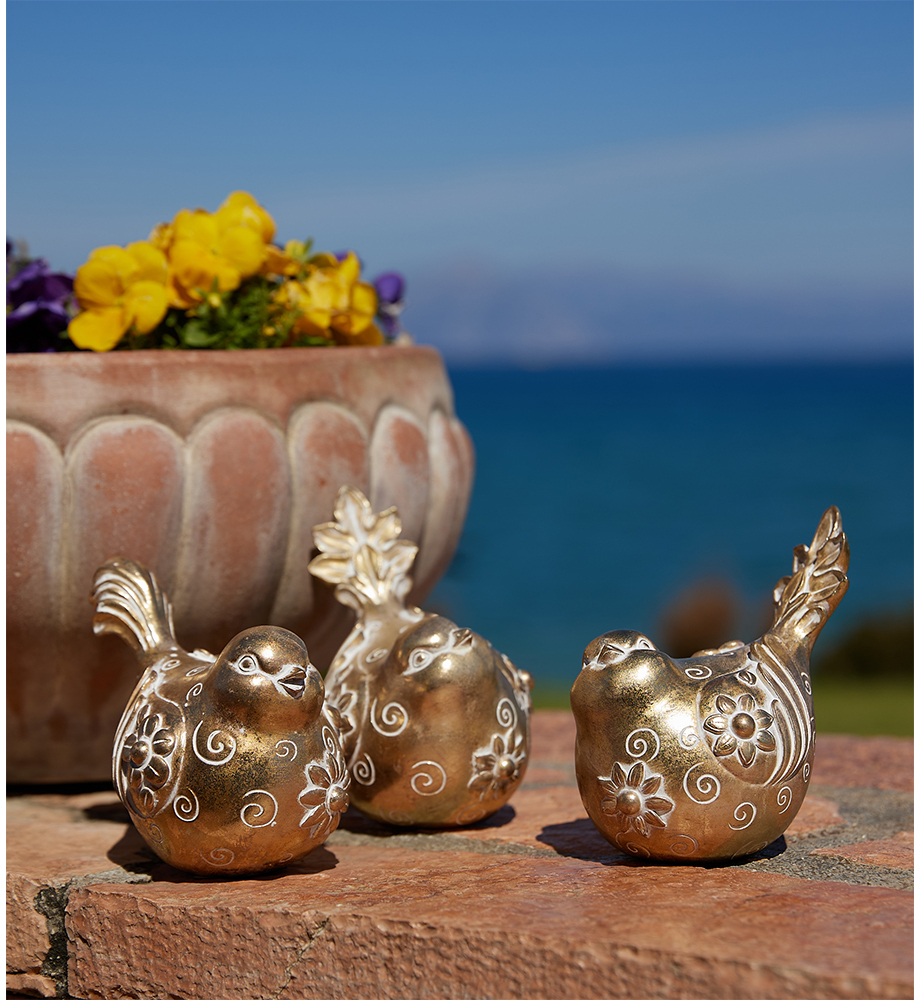 HOOPOE ΔΙΑΚΟΣΜΗΤΙΚΟ ΠΟΥΛΙ 12x11x17 POLYRESIN ΧΡΥΣΟINTHEBOX