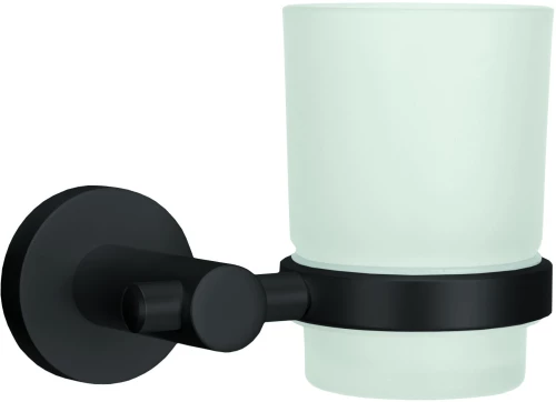 Ποτηροθήκη Apollo Nero Επιτοίχια Από Αλουμίνιο και Γυαλί 15,1x9,5x9,2 εκ