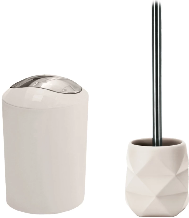 Σετ Καλάθι 5lt & Πιγκάλ Cracle light grey