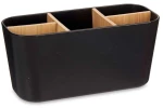 Θήκη οργάνωσης μαύρη/bamboo χωρίσματα 9 x 21 x 10 cm.