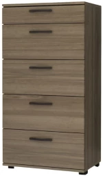 Συρταριέρα Helia Megapap χρώμα καρυδί 60x44x108εκ.