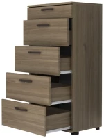 Συρταριέρα Helia Megapap χρώμα καρυδί 60x44x108εκ.