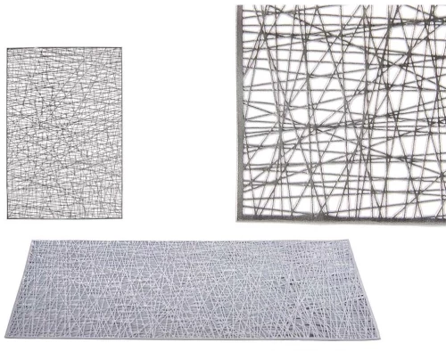 Σουπλά πλαστικό ασημί 45x30cm