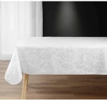 Τραπεζομάντιλο λευκό polyester/metallic printed 150x240cm