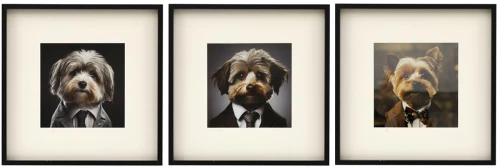 Κάδρο  FLUFFY DOG  /3σχέδια 40x40cm