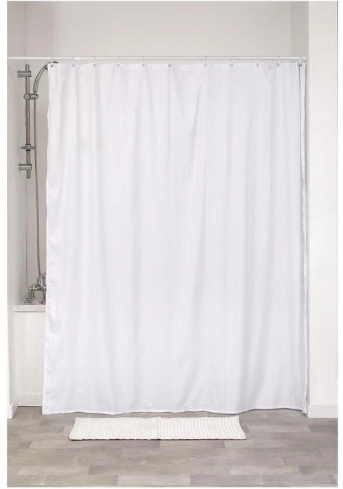 Κουρτίνα μπάνιου Polyester 180x200 λευκή