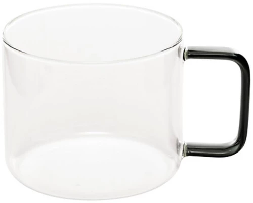 Κούπα  γυάλινο διάφανη/γκρι χερούλι 45cl/12,5 x 7,9 x 9,4 cm