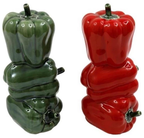 Πιπεριές κεραμικές 2 χρώματα 11x10x20cm