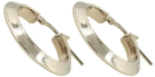 Γυναικεία Σκουλαρίκια Κρίκοι ladyQ από ασήμι 925 σε λευκό χρώμα 444783