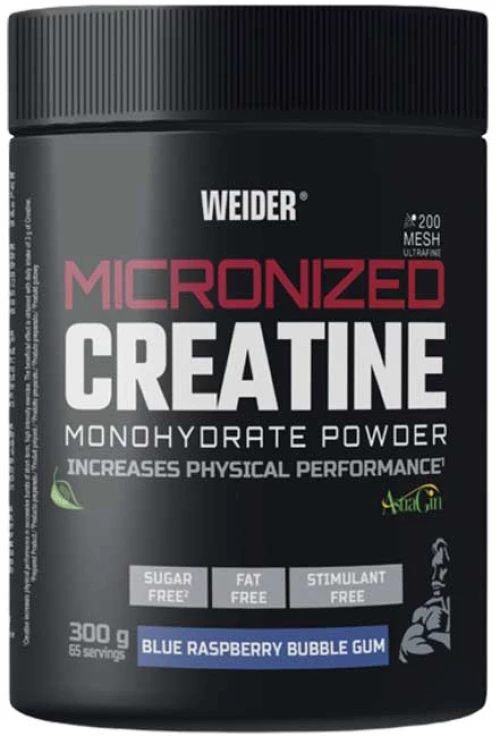 Micronized Creatine Monohydrate 300g Blue Raspberry Bubble Gum - Weider