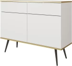 Μπουφές Oro λευκό με μαύρο 107x85x39cm