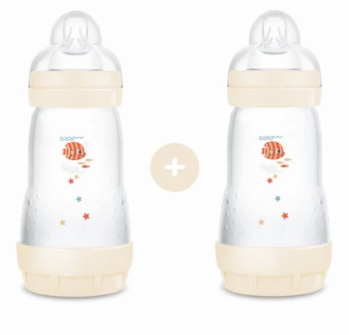 MAM Σετ 2 Μπιμπερό Easy Start™ Anti-Colic 260ml Κρεμ 355SUc