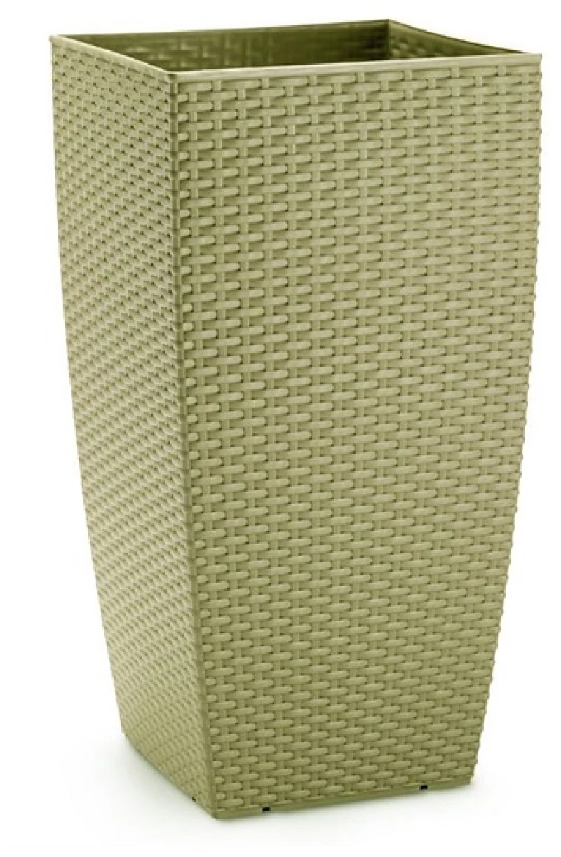 Plastona natura γλάστρα 65lt - 36x36x66cm Λαδί-OL / 102896