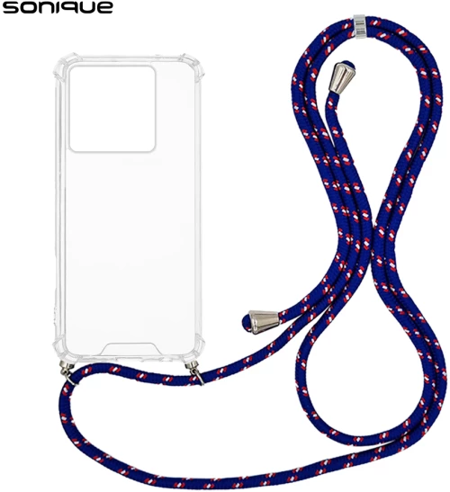 Θήκη Σιλικόνης με Κορδόνι Sonique Armor Clear Xiaomi Xiaomi 14T Pro Rainbow Μπλε