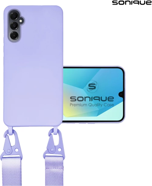 Θήκη Σιλικόνης με Strap CarryHang Sonique Samsung Galaxy A16 4G / Galaxy A16 5G Λιλά