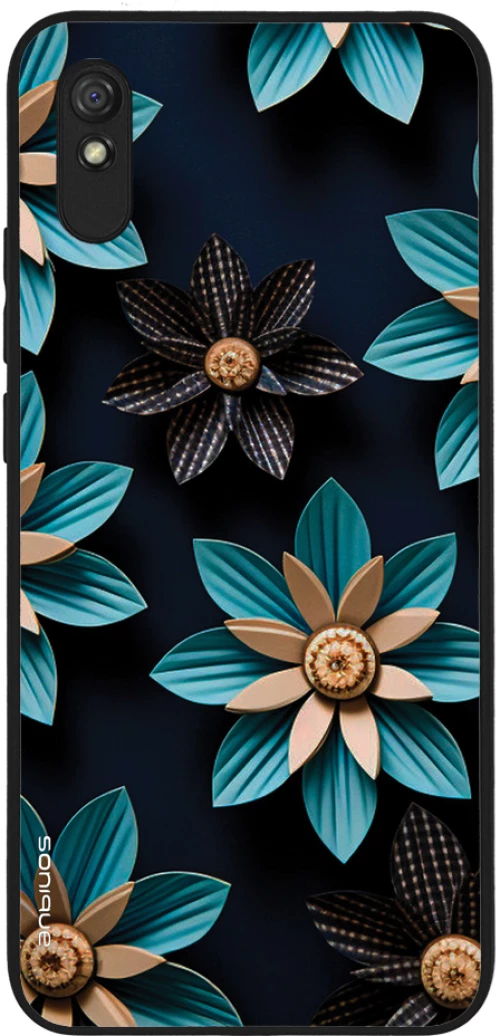 Θήκη Sonique 3D Flower Series για Xiaomi Redmi 9A / Redmi 9AT Γαλάζιο