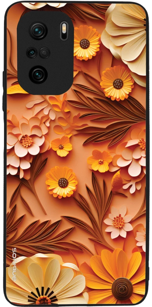 Θήκη Sonique 3D Flower Series για Xiaomi Poco F3 / Mi 11i Πορτοκαλί
