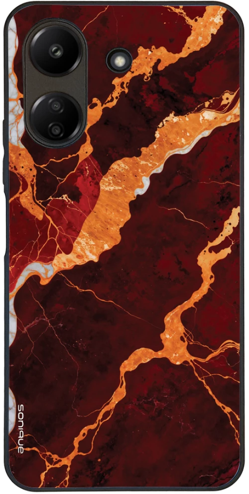 Θήκη Sonique Marble Series για Xiaomi Redmi 13C 4G / Poco C65 4G Κόκκινο