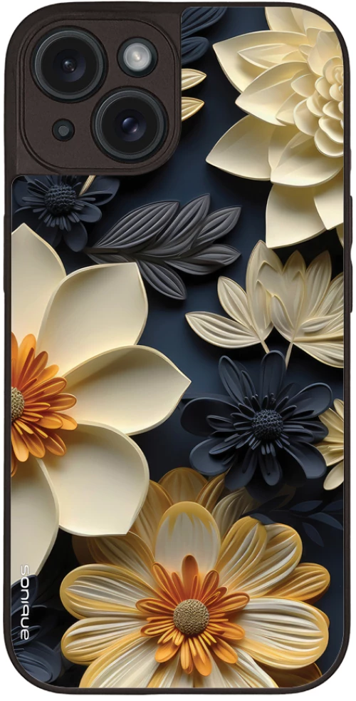 Θήκη Sonique 3D Flower Series για Apple iPhone 15 Εκρού