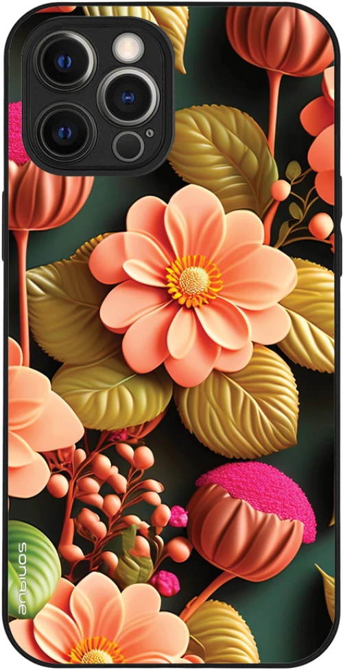 Θήκη Sonique 3D Flower Series για Apple iPhone 12 Pro Max Σομόν