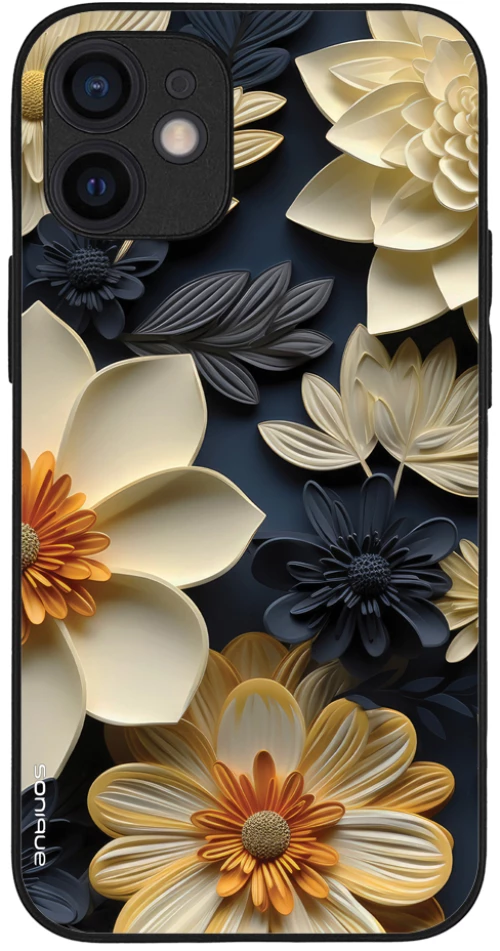 Θήκη Sonique 3D Flower Series για Apple iPhone 12 mini Εκρού