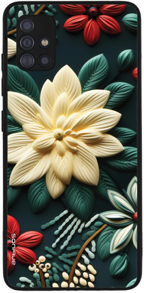 Θήκη Sonique 3D Flower Series για Samsung Galaxy A51 Πράσινο