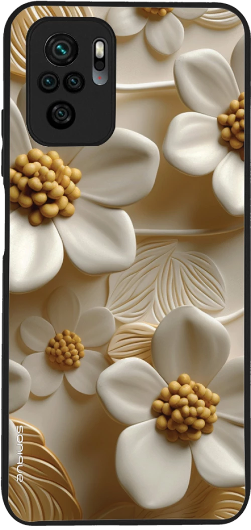 Θήκη Sonique 3D Flower Series για Xiaomi Redmi Note 10 / Redmi Note 10s / Poco M5s Λευκό