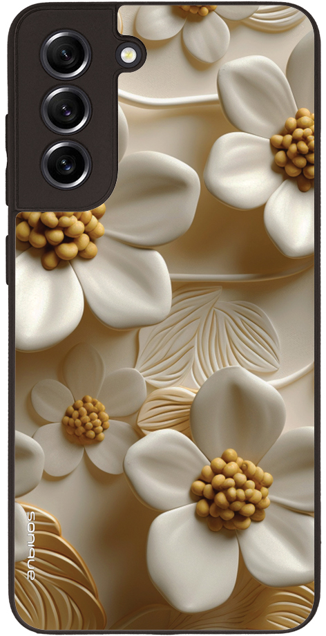 Θήκη Sonique 3D Flower Series για Samsung Galaxy S21 FE Λευκό