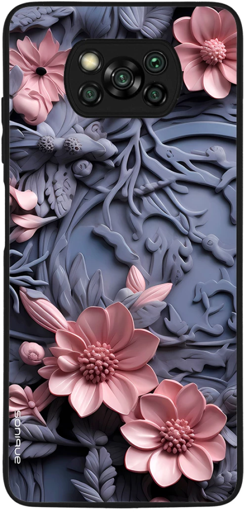 Θήκη Sonique 3D Flower Series για Xiaomi Poco X3 NFC / Poco X3 Pro Ροζ 02