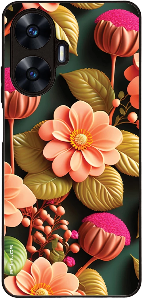 Θήκη Sonique 3D Flower Series για Realme C55 Σομόν