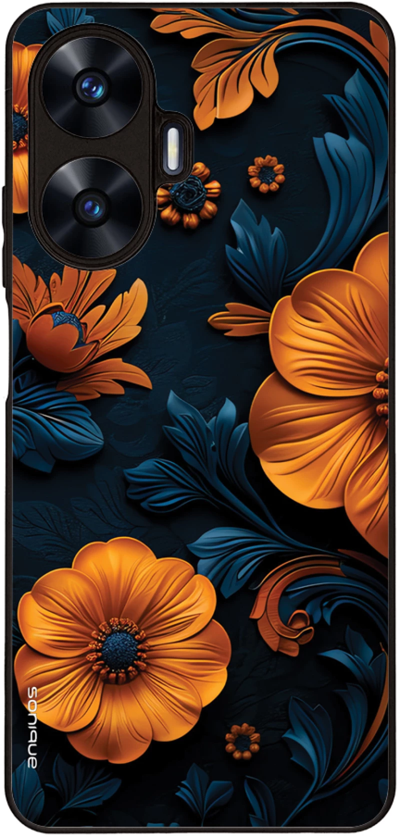 Θήκη Sonique 3D Flower Series για Realme C55 Πορτοκαλί 01