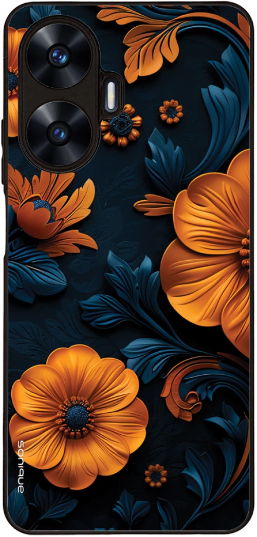 Θήκη Sonique 3D Flower Series για Realme C55 Πορτοκαλί 01