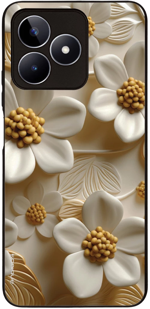 Θήκη Sonique 3D Flower Series για Realme C51 / Realme C53 / Realme Note 50 Λευκό