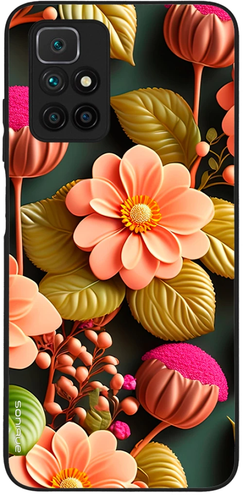 Θήκη Sonique 3D Flower Series για Xiaomi Redmi 10 / Redmi 10 2022 Σομόν