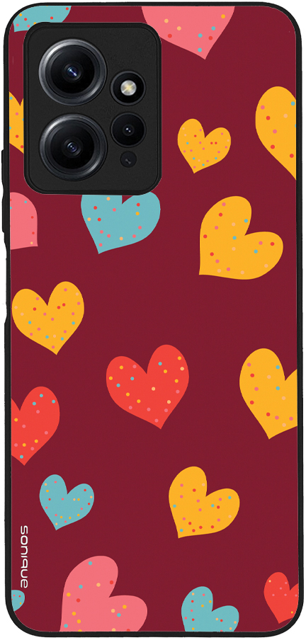 Θήκη Sonique Heart Series για Xiaomi Redmi Note 12 4G Μπορντώ