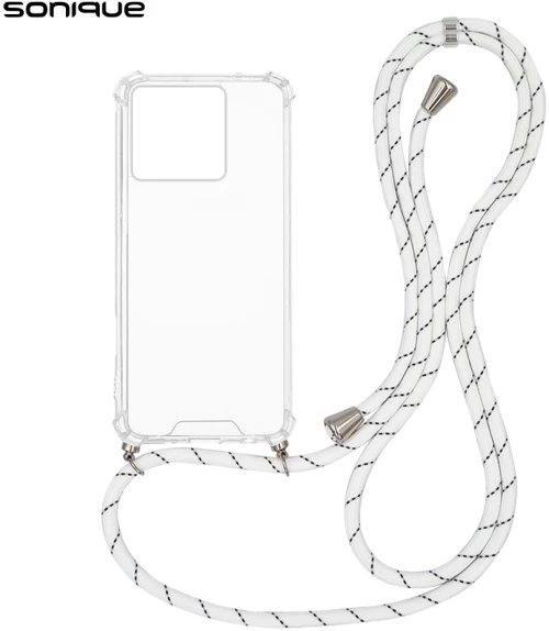 Θήκη Σιλικόνης με Κορδόνι Sonique Armor Clear Xiaomi Xiaomi 14T Rainbow Λευκό