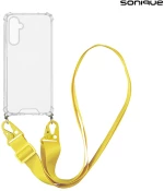 Θήκη Σιλικόνης με Strap Sonique Armor Clear Samsung Galaxy A16 4G / Galaxy A16 5G Κίτρινο