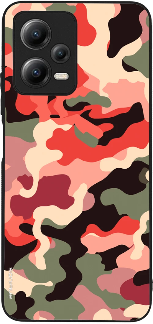 Θήκη Sonique Camouflage Army Series για Xiaomi Redmi Note 12 5G / Poco X5 5G Κόκκινο