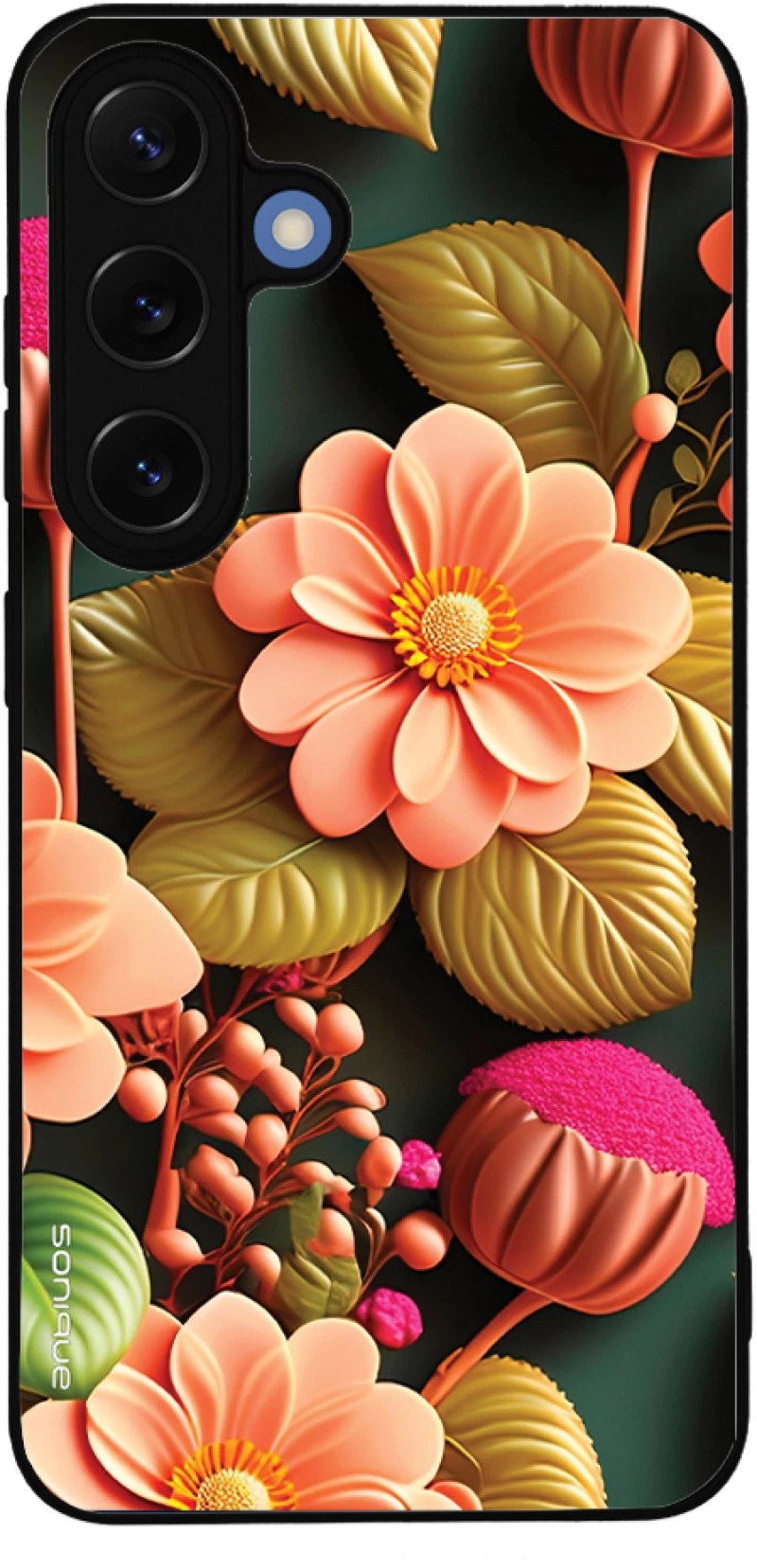 Θήκη Sonique 3D Flower Series για Samsung Galaxy S25 Σομόν
