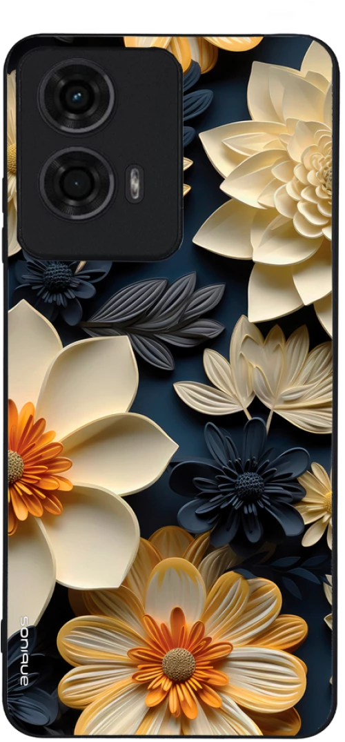 Θήκη Sonique 3D Flower Series για Motorola Moto G04 4G / Moto G04s 4G / Moto G24 4G / Moto E14 4G Εκρού