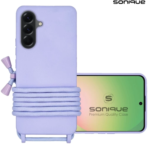 Θήκη Σιλικόνης με Κορδόνι CarryHang Sonique Samsung Galaxy A56 5G Λιλά