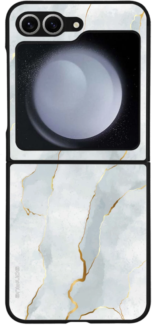 Θήκη Sonique Marble Series για Samsung Galaxy Z Flip 6 Λευκό 01