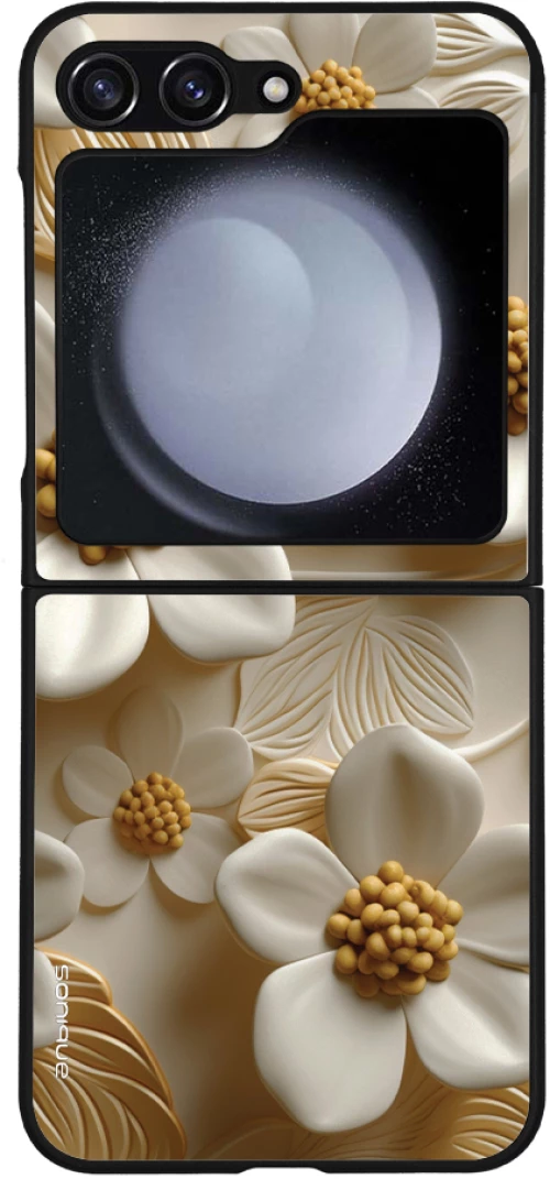 Θήκη Sonique 3D Flower Series για Samsung Galaxy Z Flip 5 Λευκό
