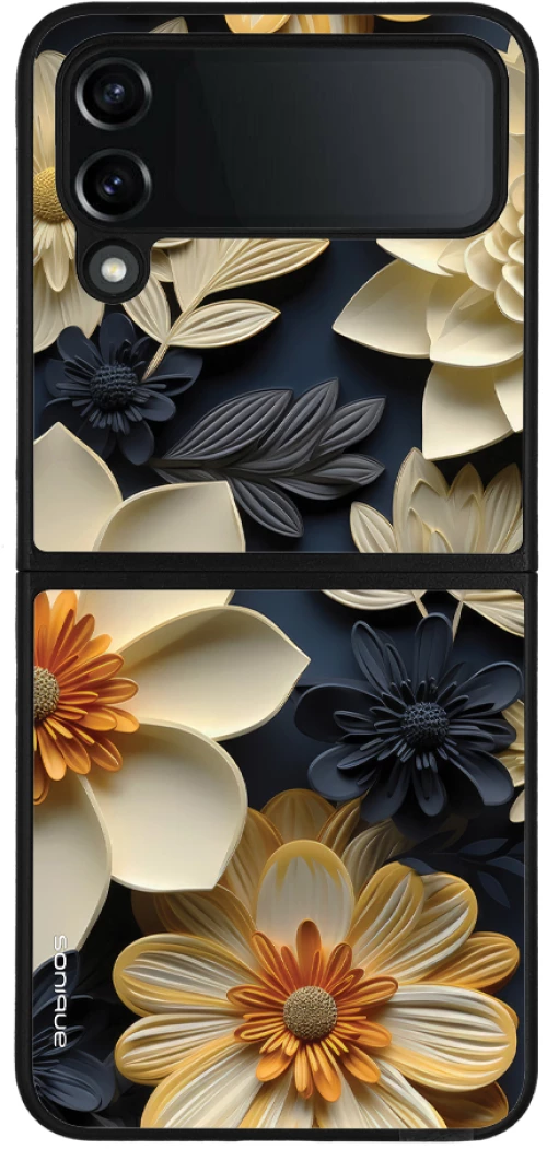Θήκη Sonique 3D Flower Series για Samsung Galaxy Z Flip 4 Εκρού