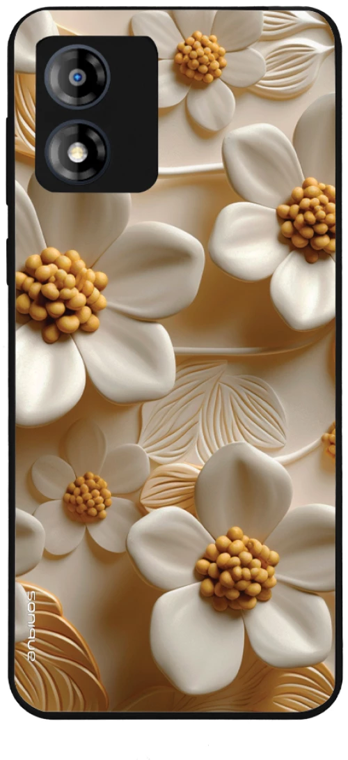 Θήκη Sonique 3D Flower Series για Motorola Moto E13 4G Λευκό