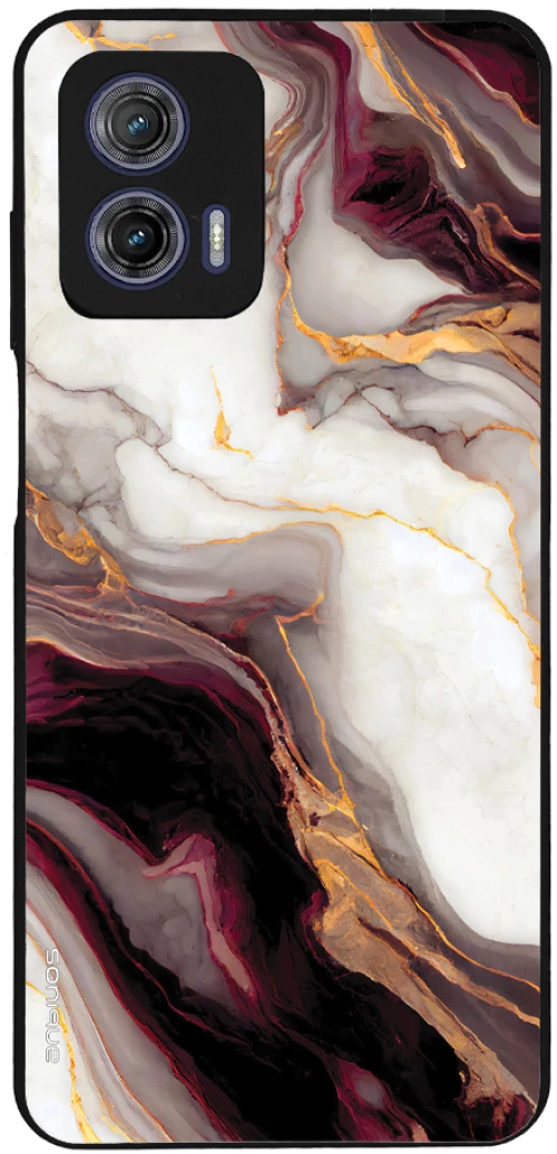 Θήκη Sonique Marble Series για Motorola Moto G73 5G Μπορντώ