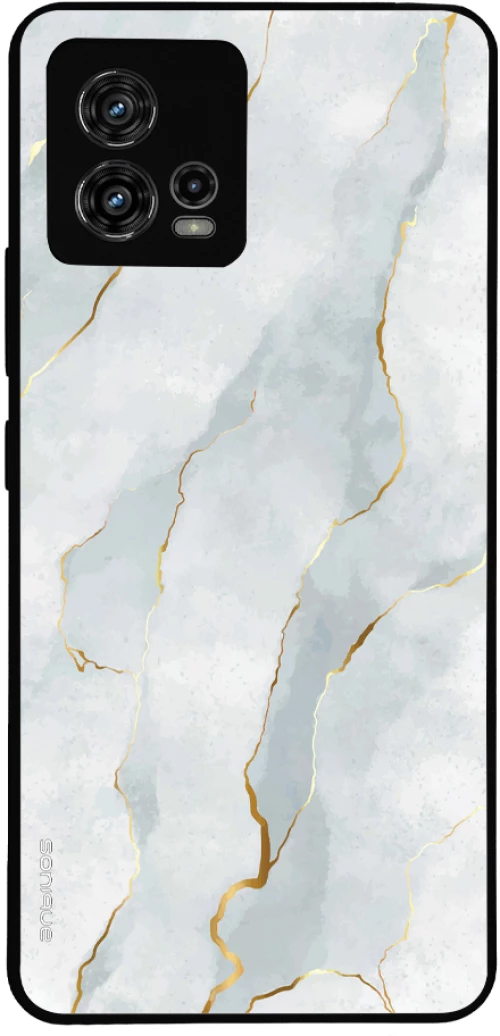 Θήκη Sonique Marble Series για Motorola Moto G72 Λευκό 01