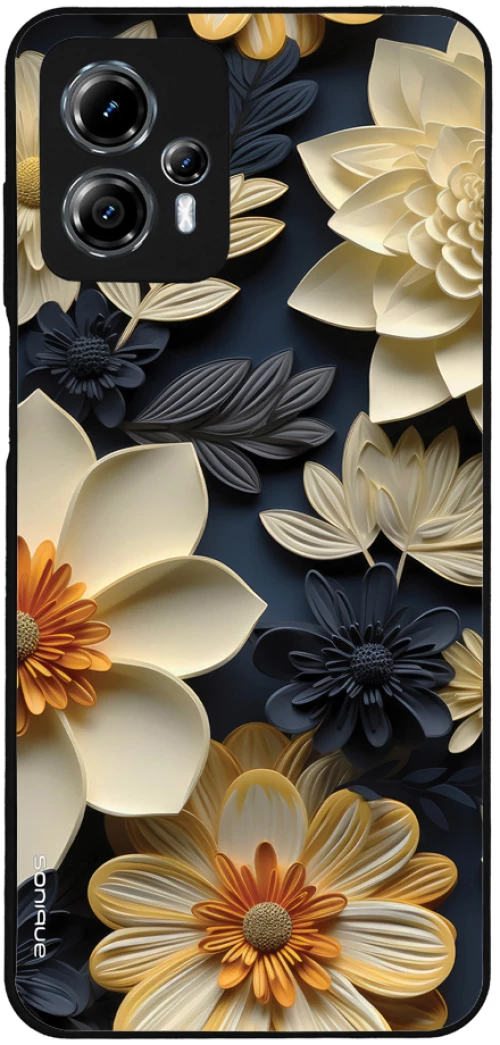 Θήκη Sonique 3D Flower Series για Motorola Moto G13 4G / Moto G23 4G Εκρού
