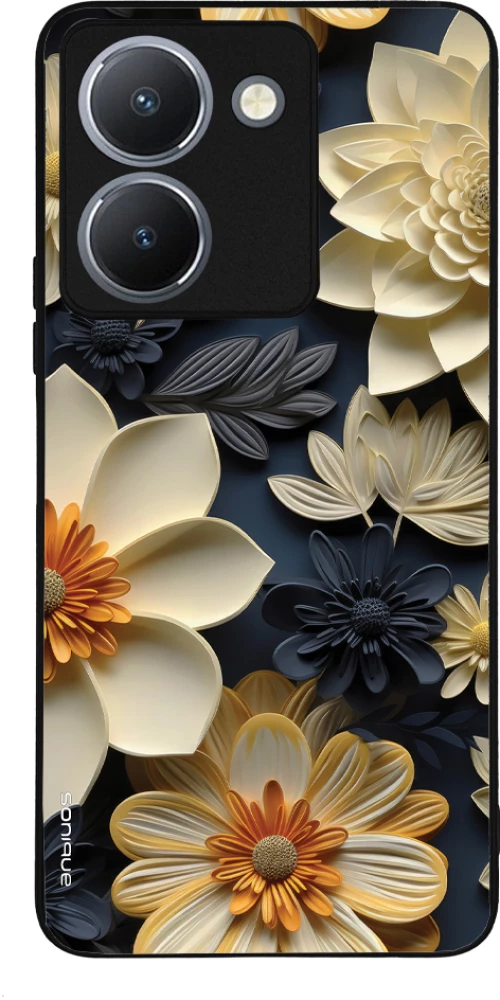 Θήκη Sonique 3D Flower Series για VIVO Y36 4G / VIVO Y36 5G / VIVO Y27 5G / VIVO Y27s Εκρού