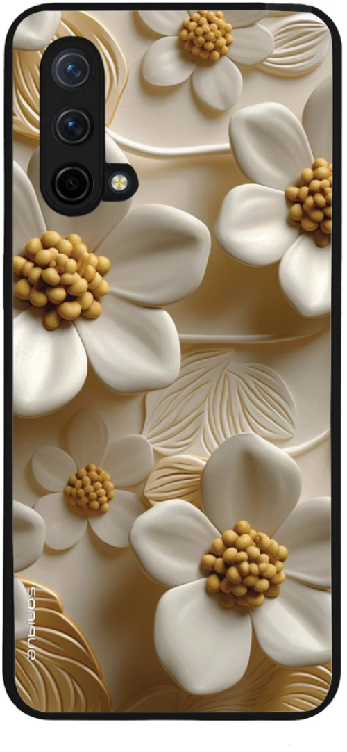 Θήκη Sonique 3D Flower Series για OnePlus Nord CE 5G Λευκό